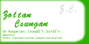 zoltan csungan business card